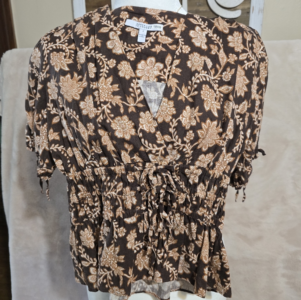 Floral Brown Women's Derek Lam Top